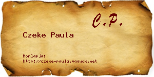 Czeke Paula névjegykártya